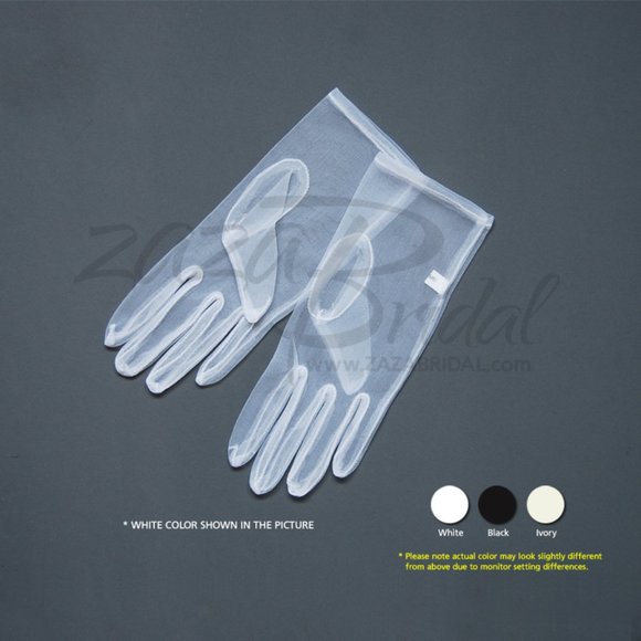 Gorgeous Sheer Gloves Slip-on Wrist Length 2BL - Picture 2 of 2